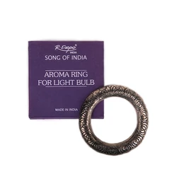 Inel aromaterapie din metal alb prelucrat manual